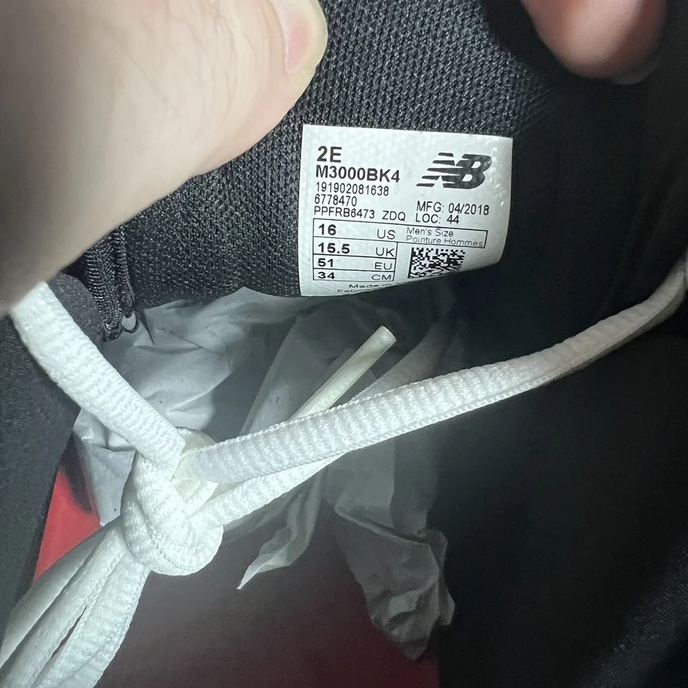 New Balance Men's Baseball Cleats Spikes WIDE 2E Size 16 L3000BK4 New - Picture 4 of 5